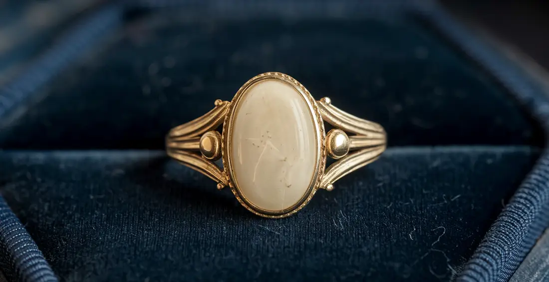 anillo de marfil copia