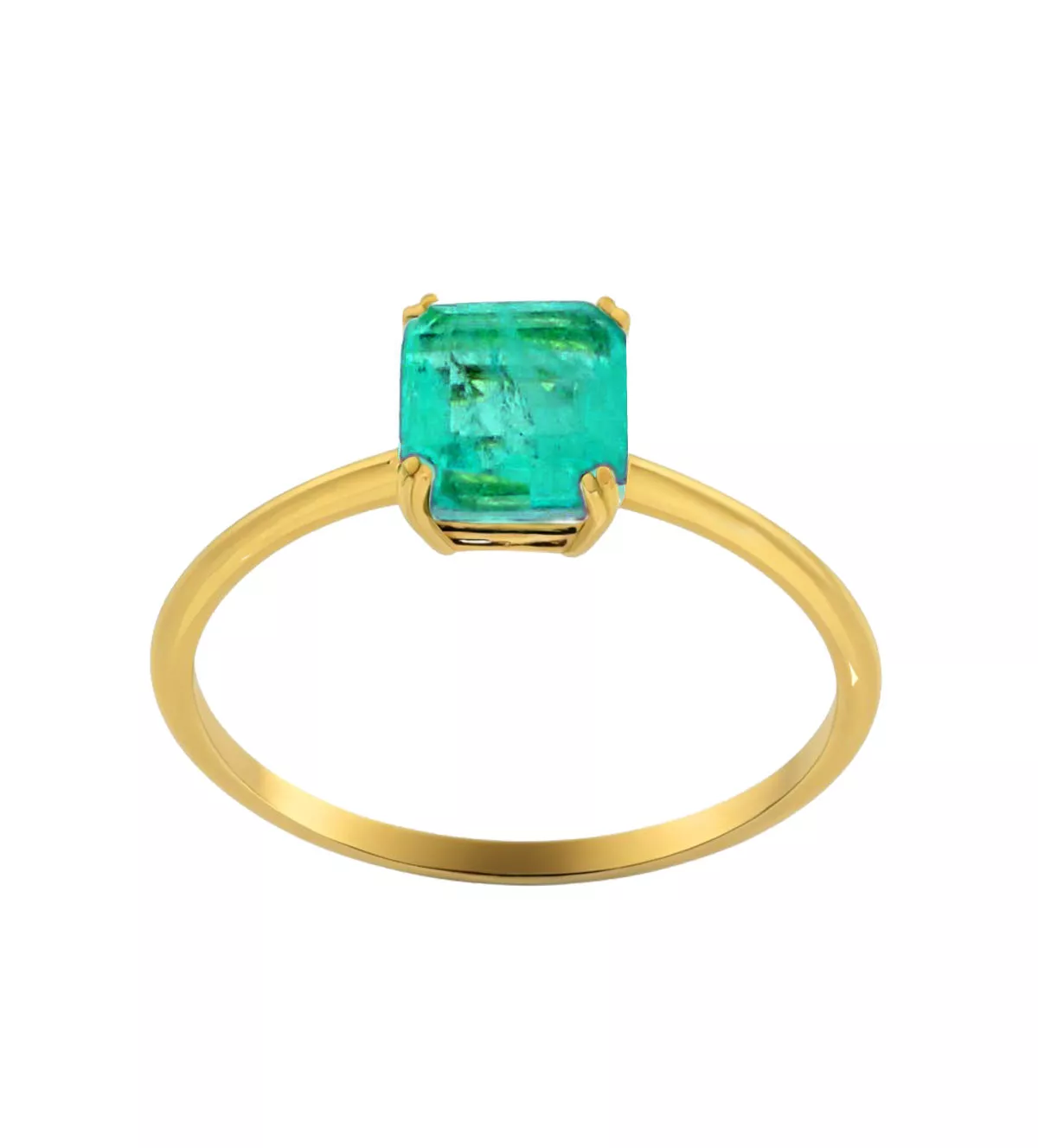 Anillo de oro 18k "Eden" 002_56646-S anillo de oro 18k cuarzo verde EDEN