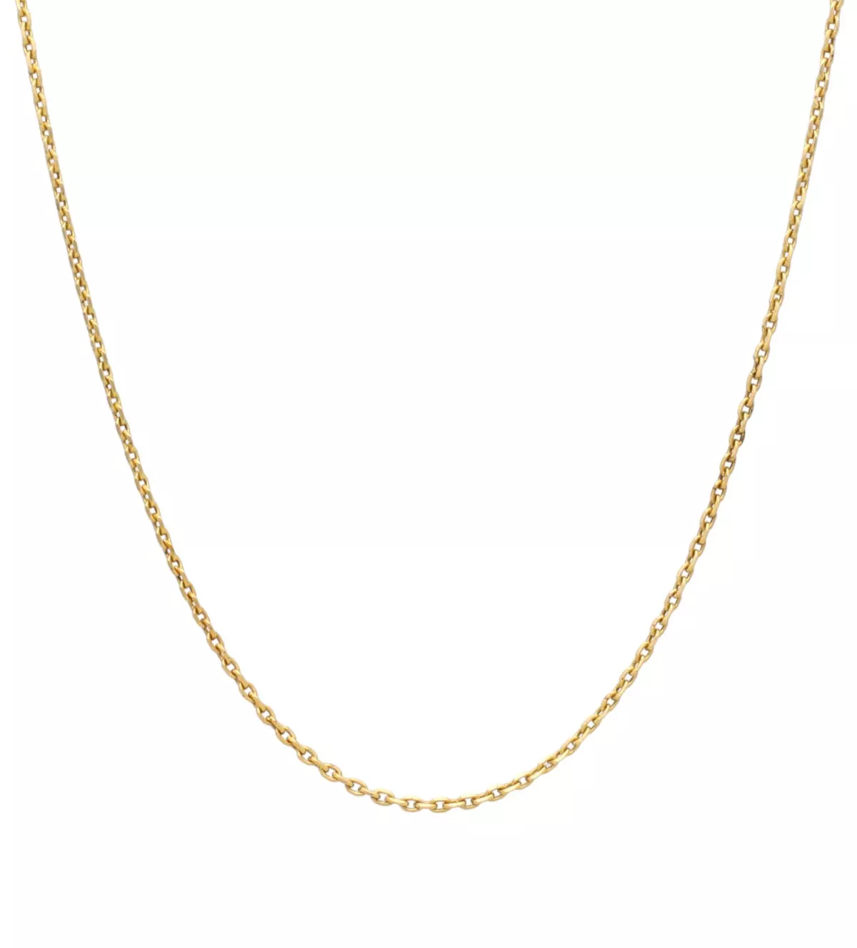 Cadena de oro 038_LO-007-24MY02-50 cadena de oro eslabones tipo forzado 50 cm toma en peto