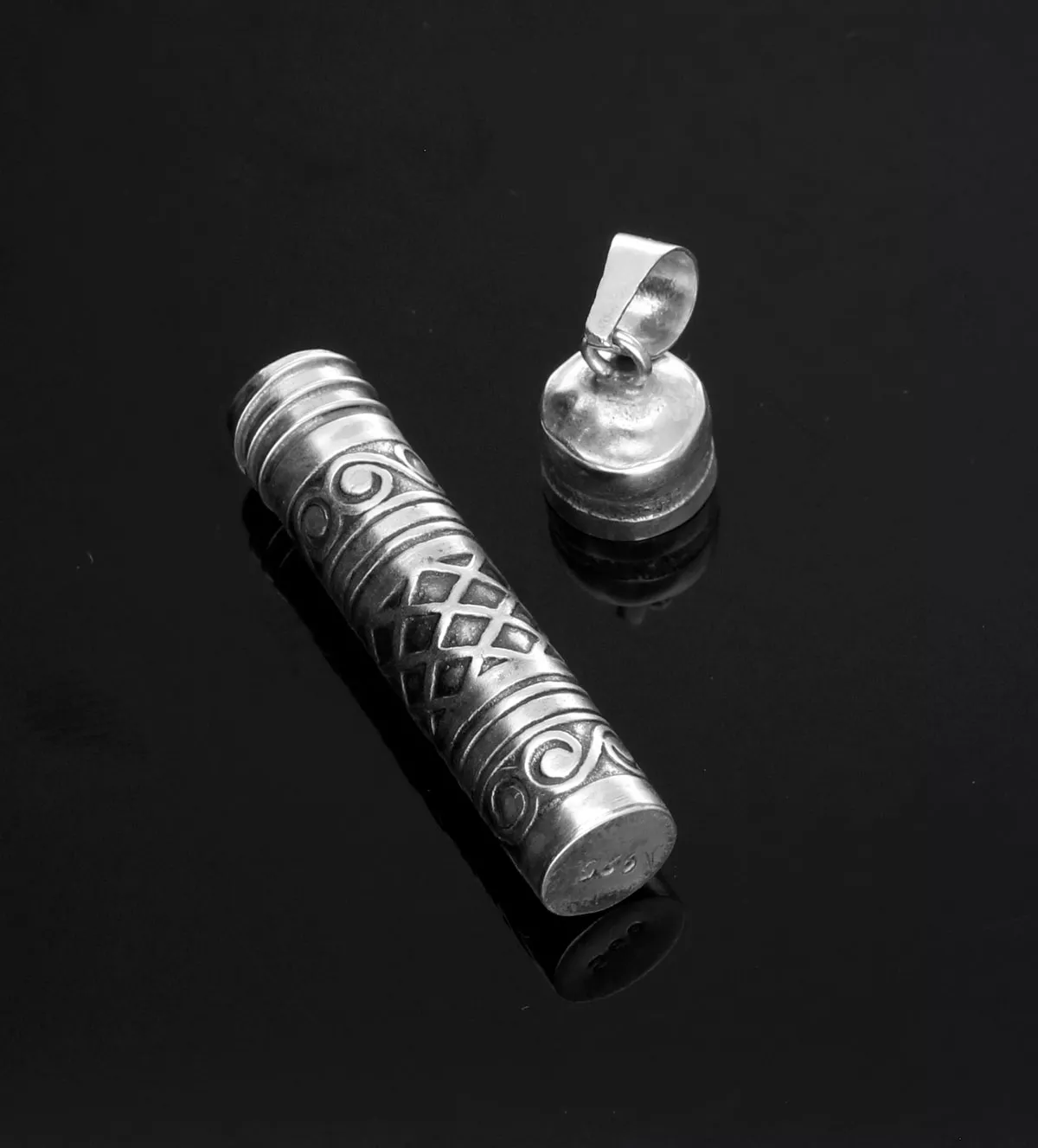 Colgantes de plata bote de los deseos 062_I1VM10 colgante de plata bote de los deseos cilindrico foto real sin retoques