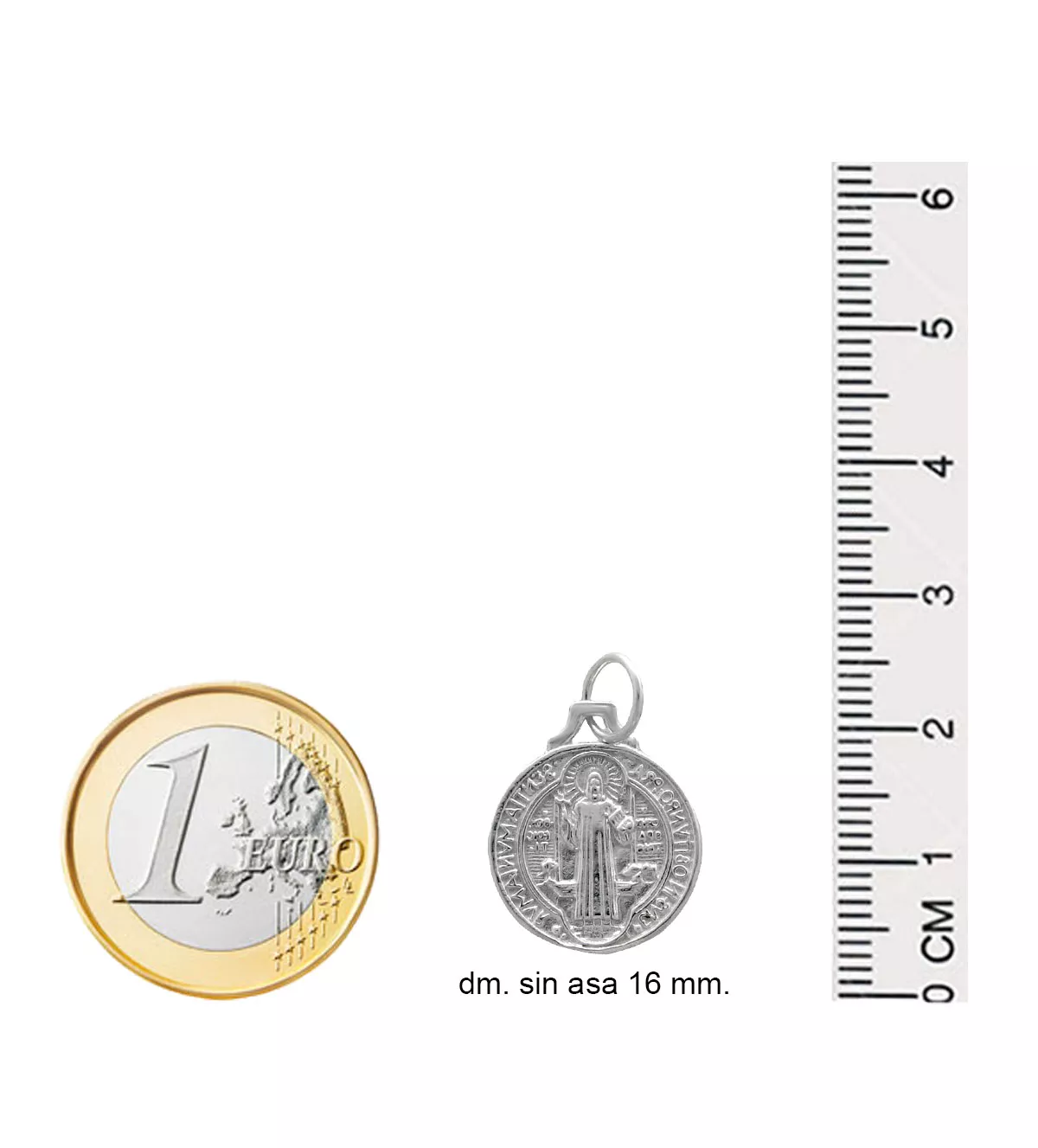 Medalla de plata de San Benito 062_8CM70 Medalla de plata de San Benito 062_8CM70 - Imagen 4