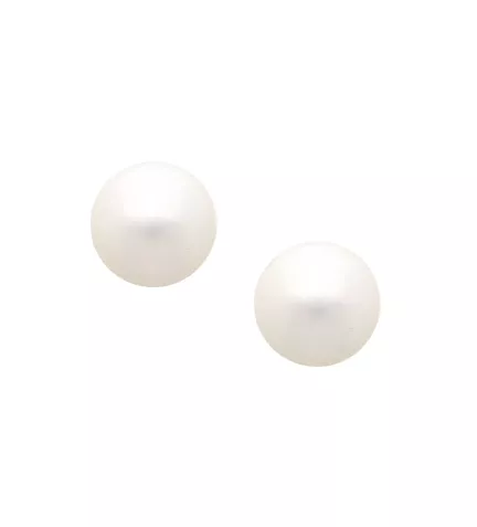 Pendientes de oro 18k "Besos del Mar" pendientes de oro amarillo 18k con perlas cultivadas