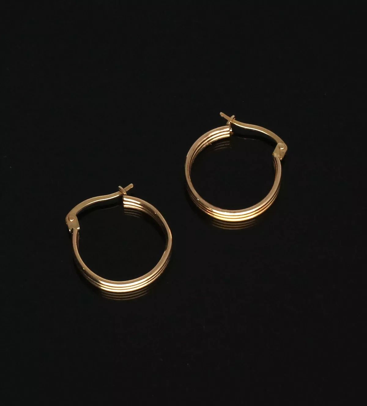 Pendientes de oro amarillo 18 ktes criollas "3 Gallones" Pendientes de oro amarillo 18 ktes criollas "3 Gallones" - Imagen 4