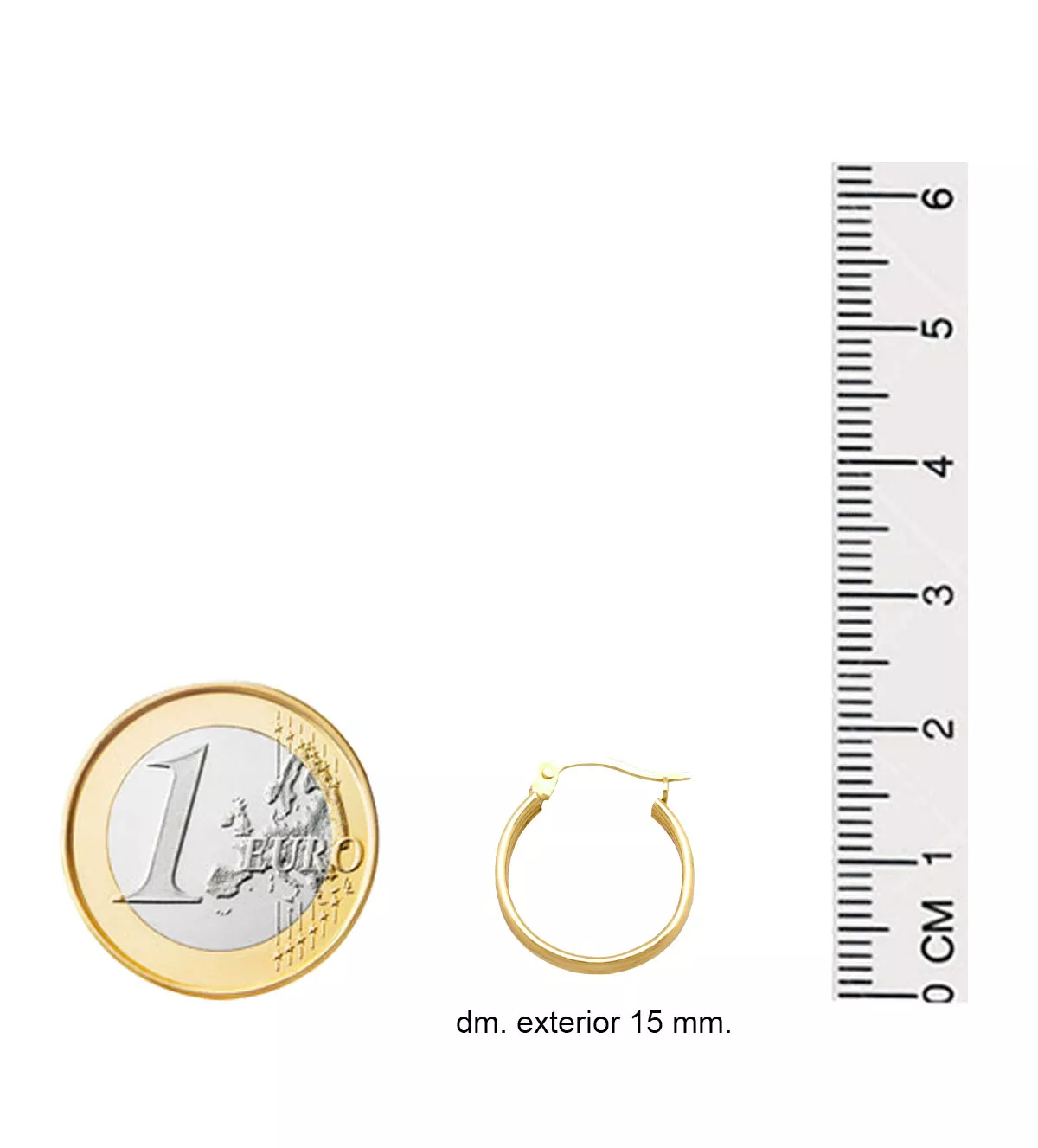 Pendientes de oro amarillo 18 ktes criollas "3 Gallones" pendientes de oro amarillo 3 gallones sin rmedidas