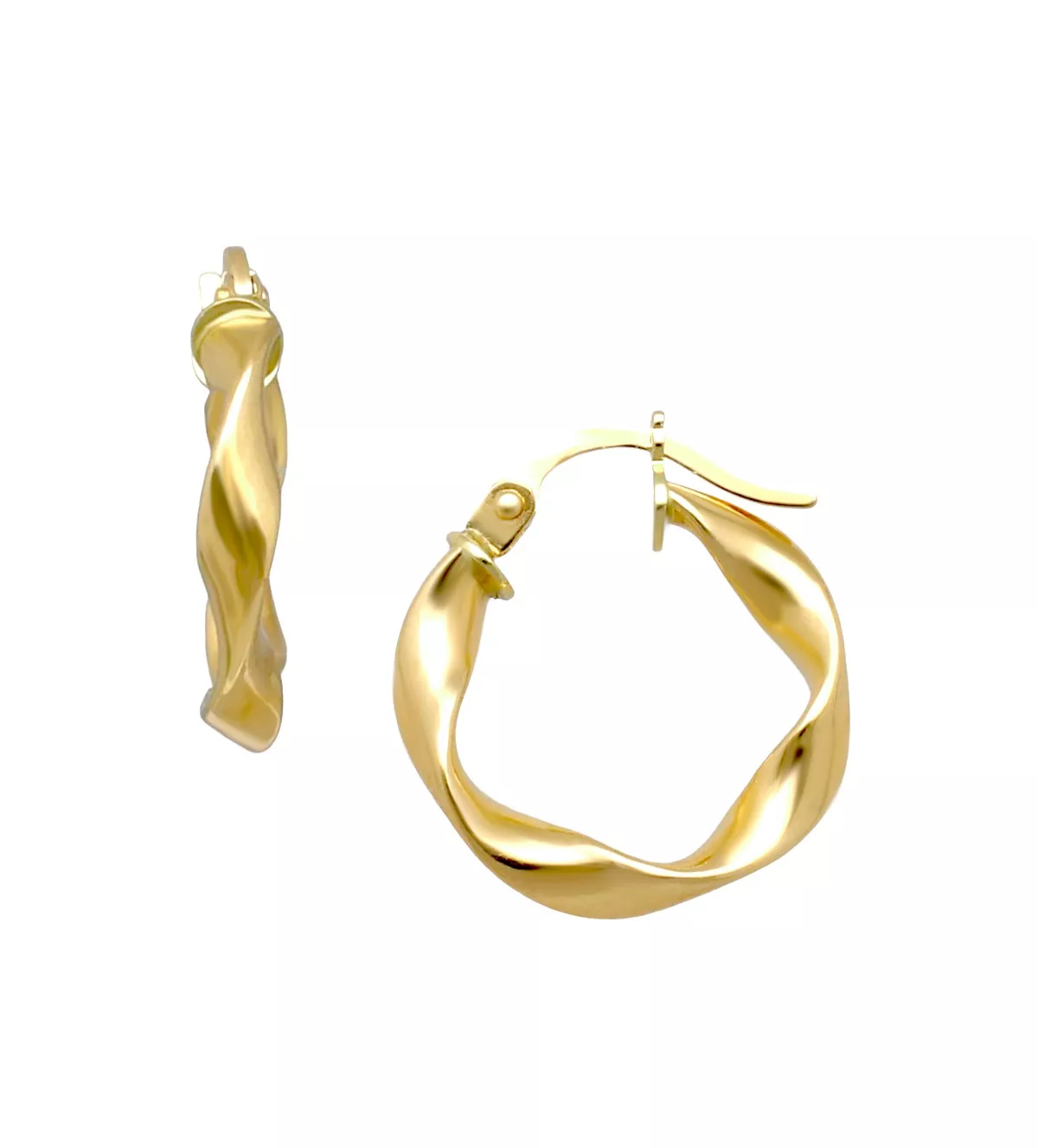 pendientes de oro aros ondulados