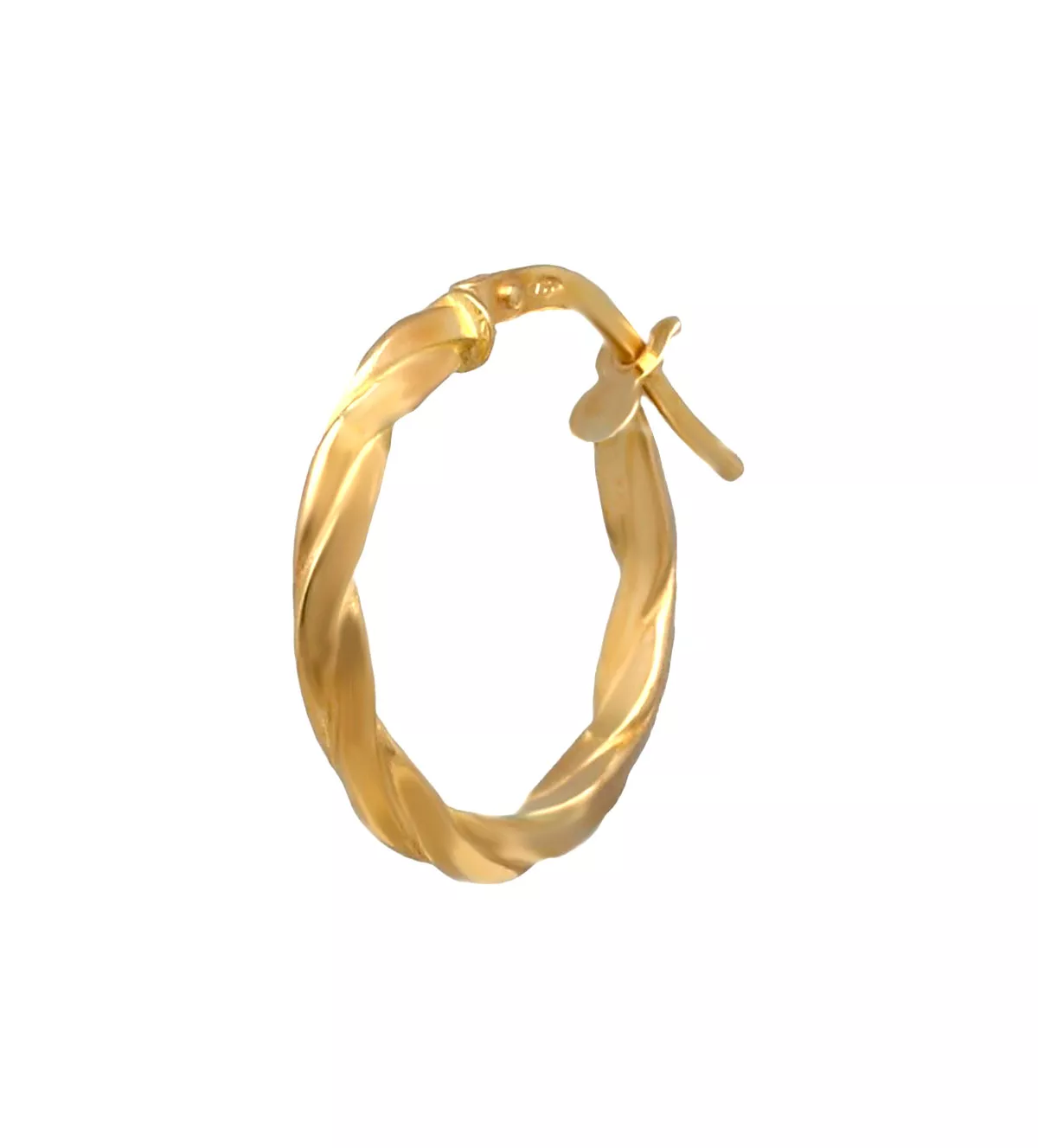 Pendientes de oro 18 ktes criollas "Trincha" pendientes de oro criollass toma de lado