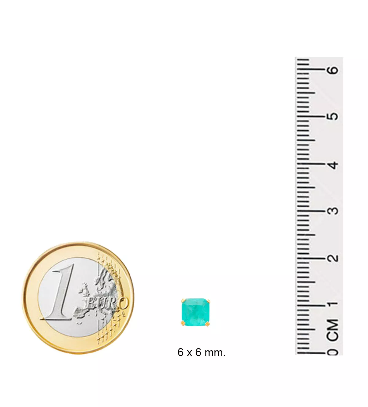 Pendientes de oro 18 ktes con cuarzos verdes "Eden" pendientes de oro 18k con cuarzo verde foto medidas