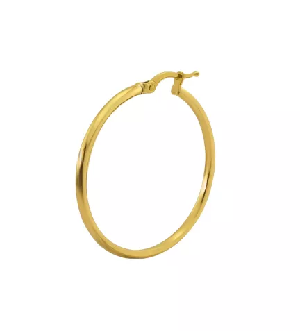 pendientes de oro criollas de 29 mm toma oblicua