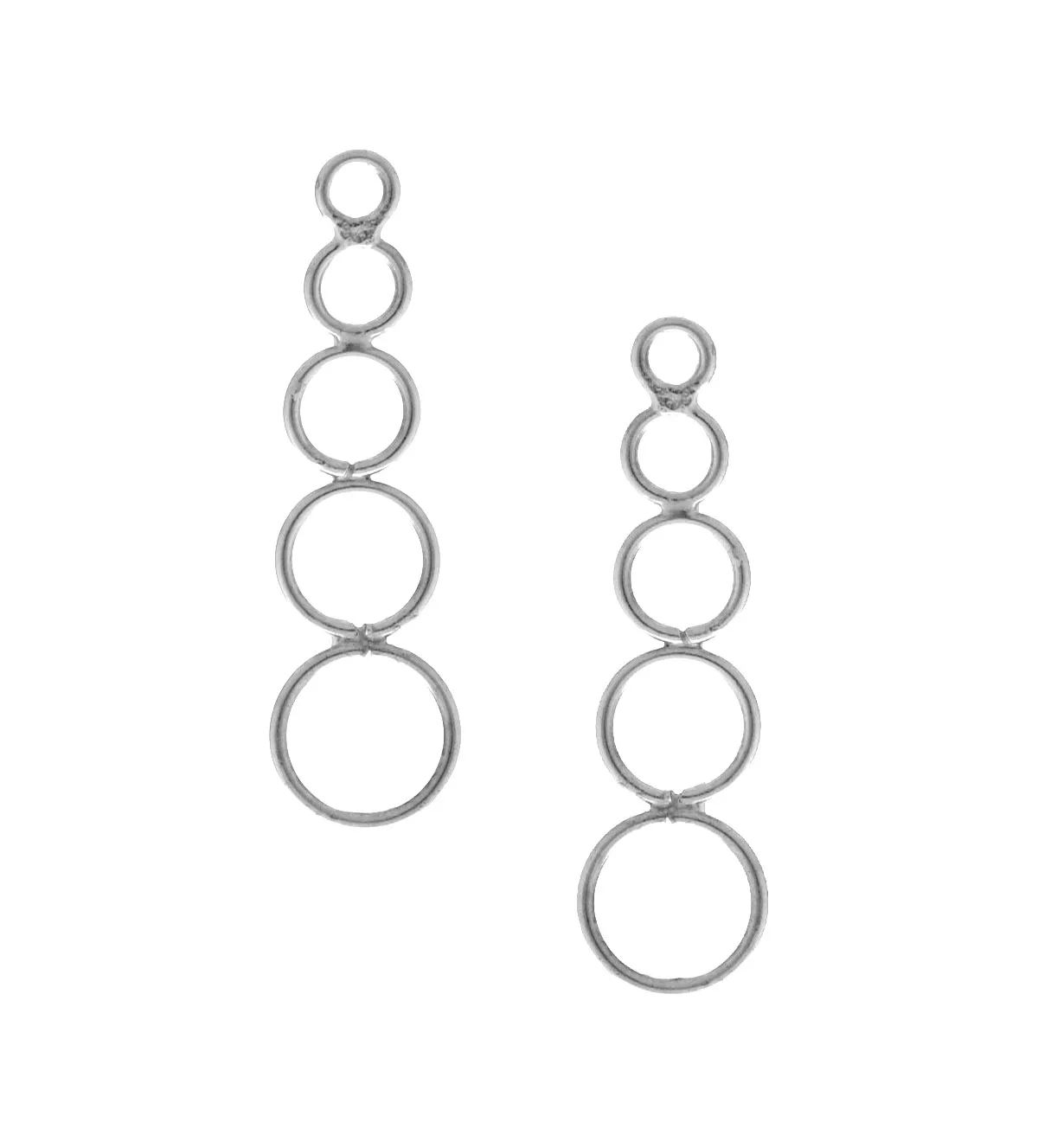 Los regalos que brillan bajo el muérdago: pendientes, collares y más para diciembre 2025 Pendientes de plata trepadores "Cascada Circular"