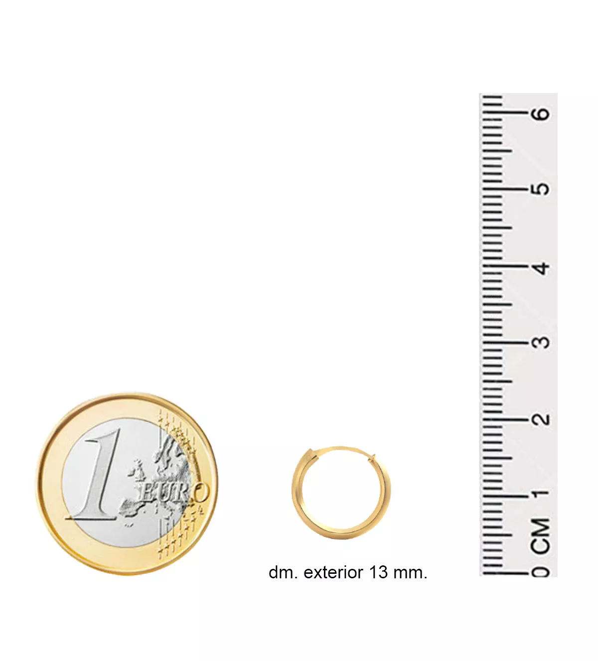 Pendientes de bebé abridores oro amarillo 296_9KD3033-13 pendientes de bebe oro 9 ktes foto con medidas