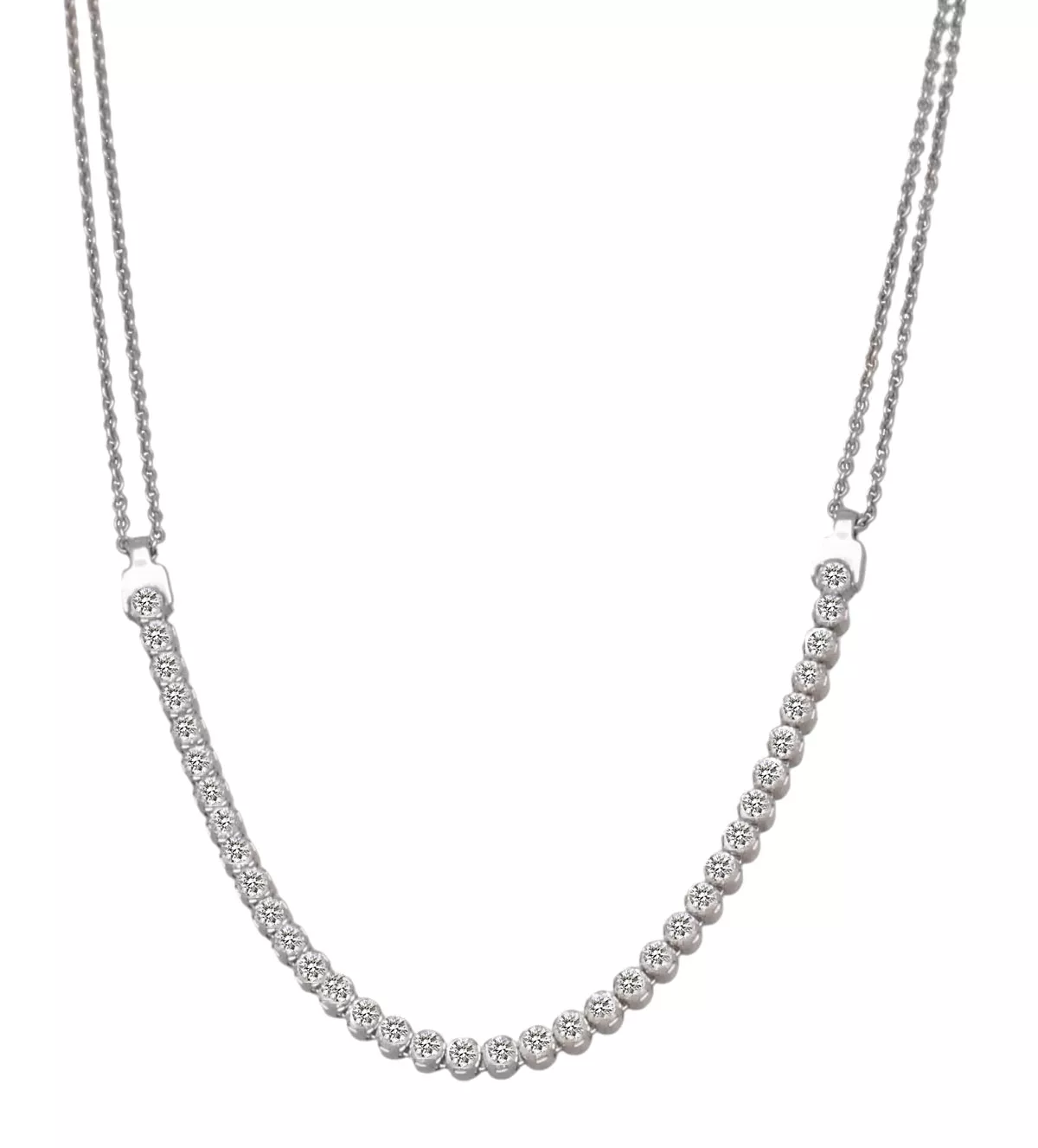 Gargantilla de plata "Baroque II" gargantilla plata y circones beroque II