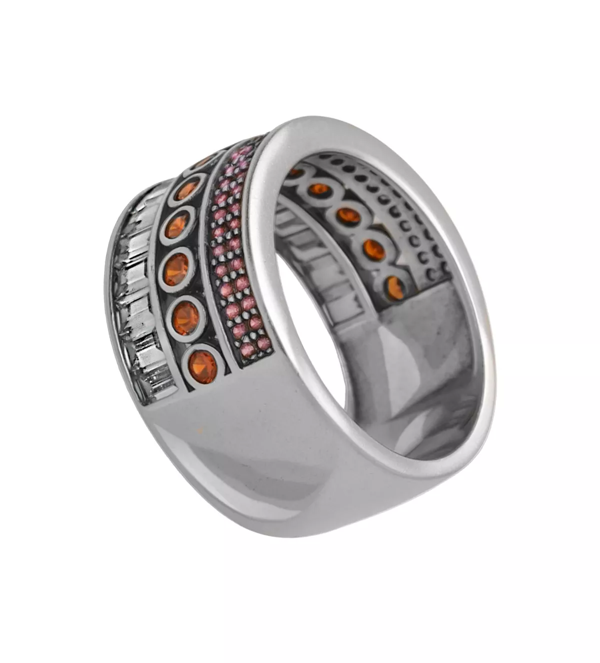 Anillo de plata "Eterno" marca Vapour 1260-M-S anillo de plata marca vapour eterno foto modelo vista de lado