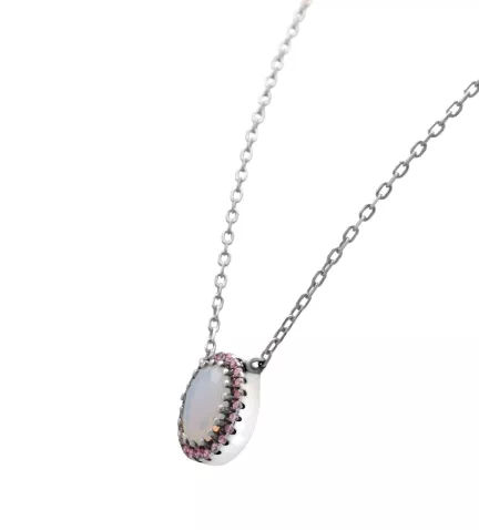 gargantilla de plata marca Vapour vista lateral