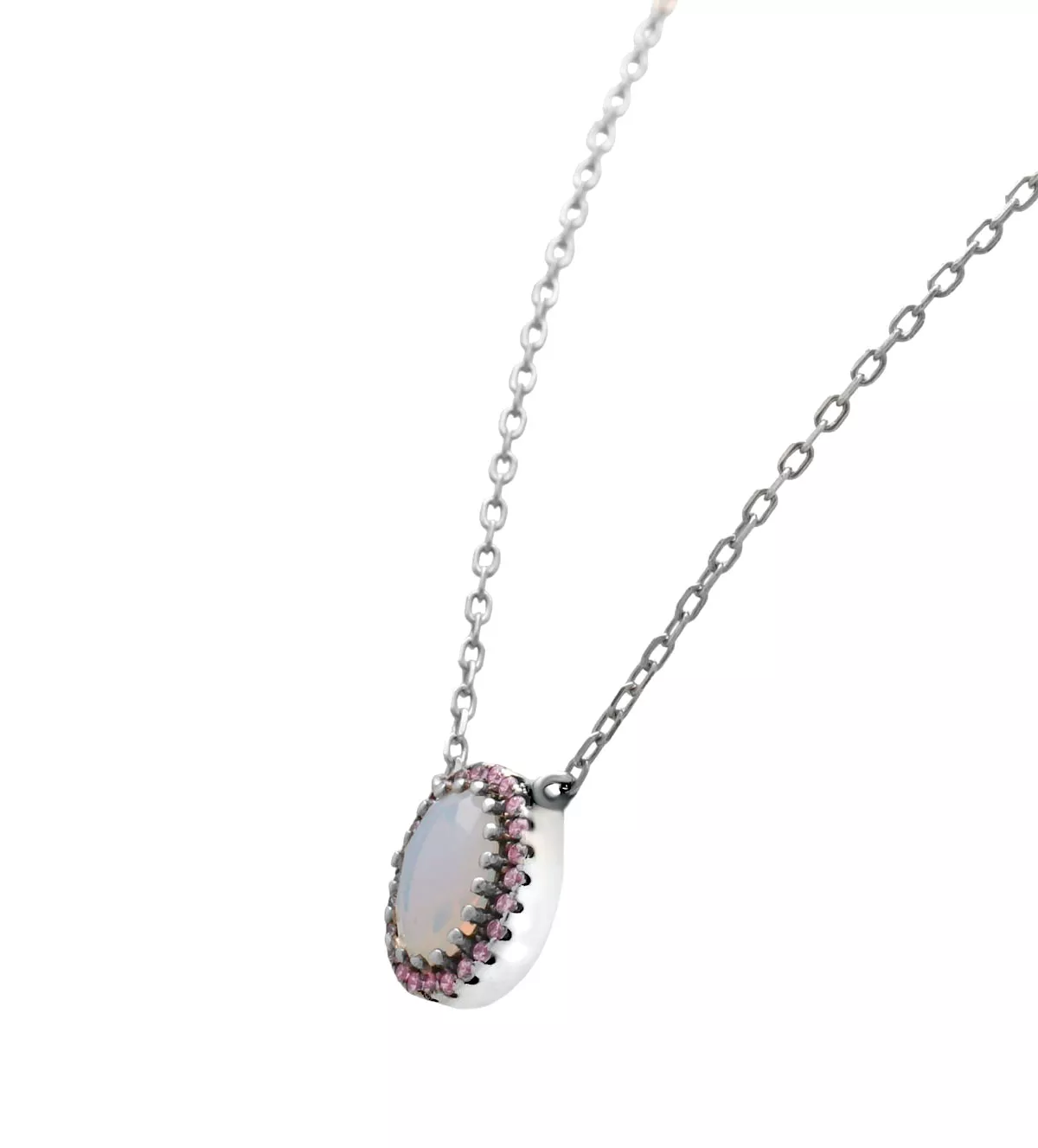 Gargantilla de plata Vapour "Alba" gargantilla de plata marca Vapour vista lateral