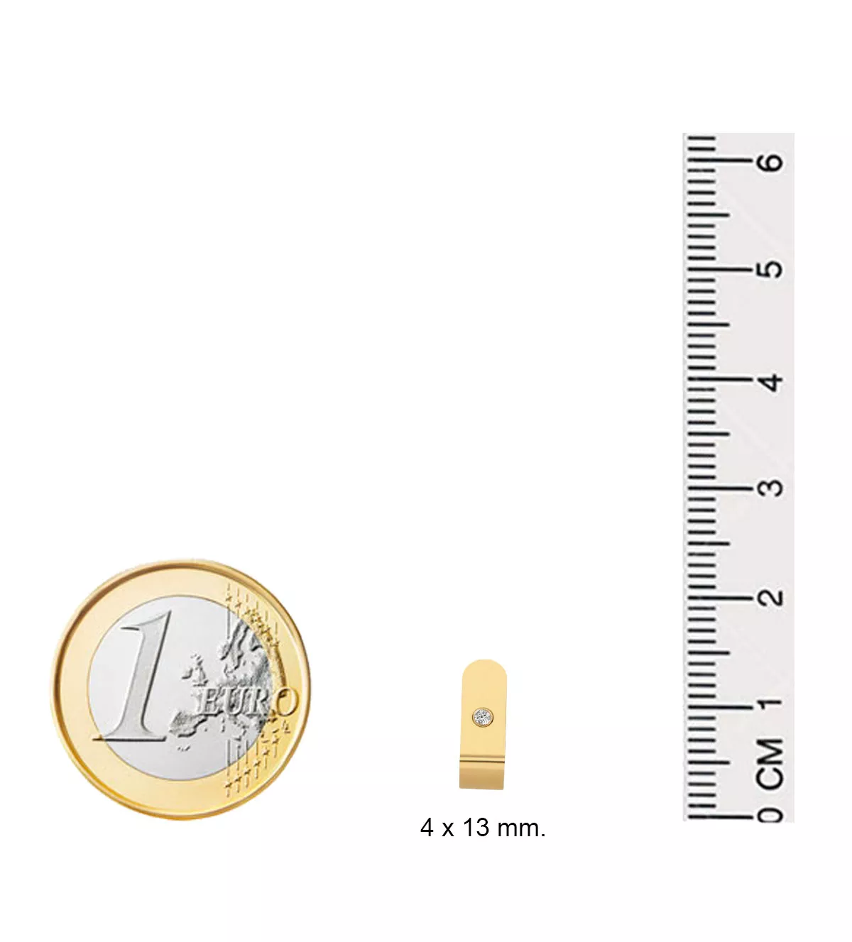 Pendientes de oro con brillante "Vuelo" Pendientes de oro con brillante "Vuelo" - Imagen 4