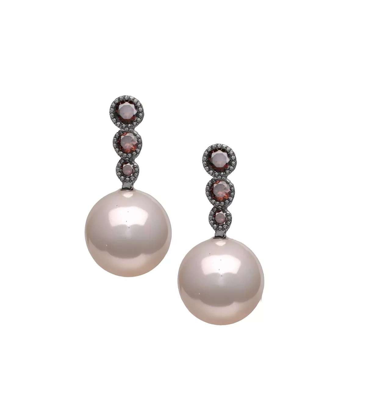 pendientes de plata marca Vapour con perlas mavelinas