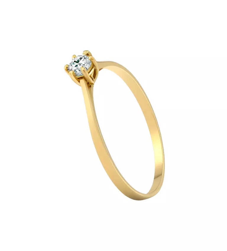 Anillo de compromiso 18ktes con brillante "Cortes" Anillo de compromiso 18ktes con brillante "Cortes" - Imagen 2