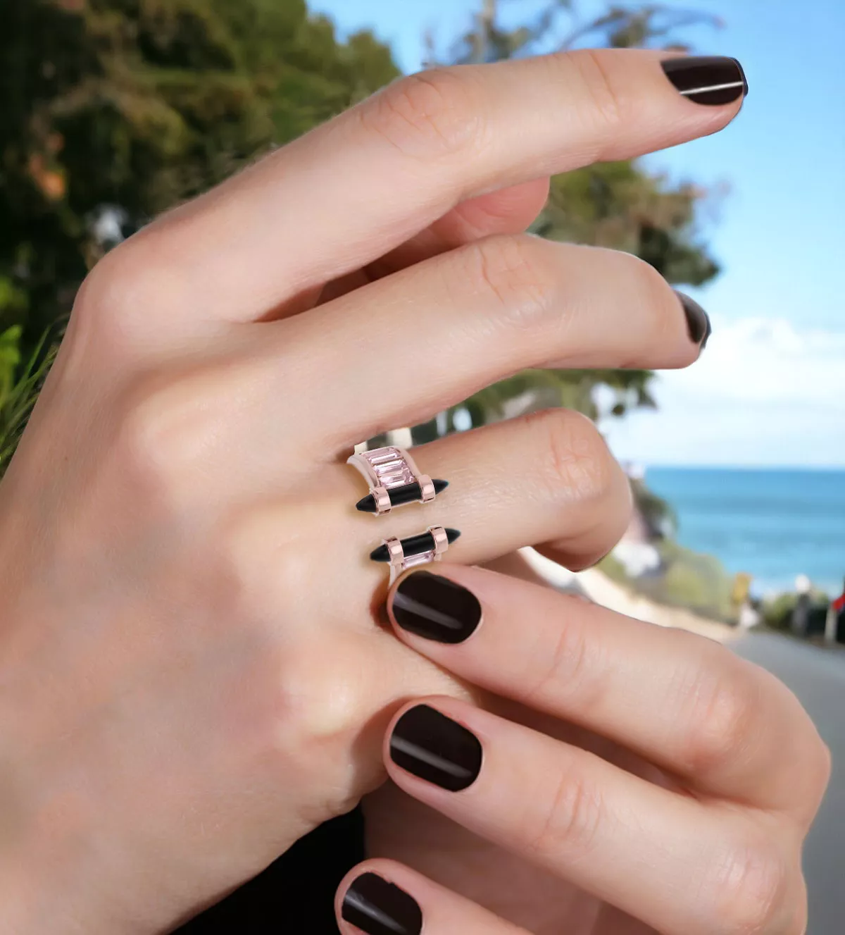 Anillo de oro rosa 18 ktes "Dualidad" Anillo de oro rosa 18 ktes "Dualidad" - Imagen 4