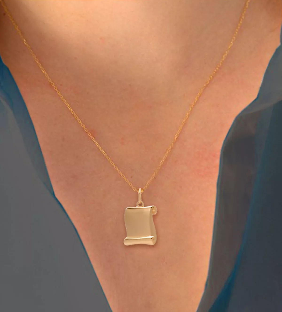 Chapa de identidad oro 9k PERGAMO chapa de identidad de oro 9k vista modelo