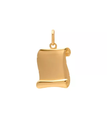 chapa de identidad de oro 9k vista frontal