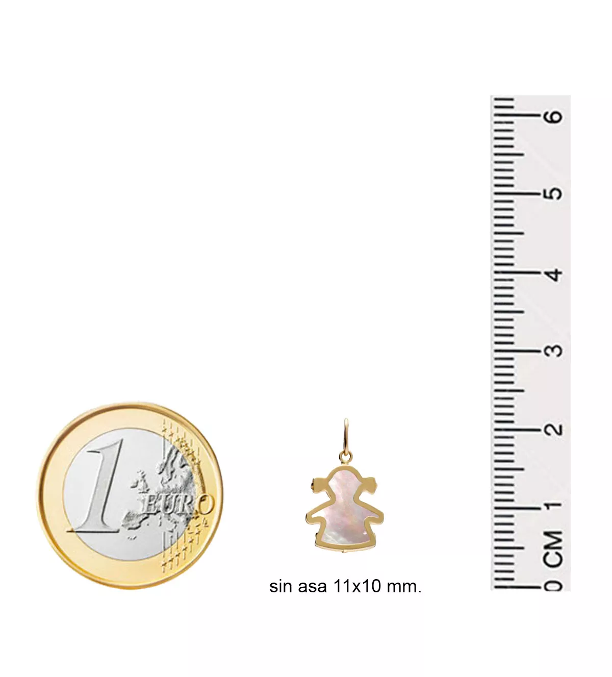 Colgante de oro 9K Niña Nácar Colgante de oro 9K Niña Nácar - Imagen 3
