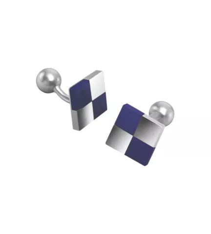 gemelos de plata y lapislazuli