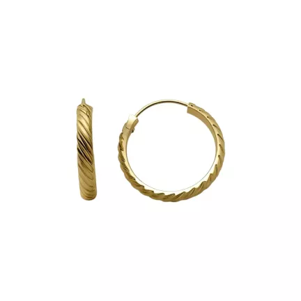 pendientes de oro amarillo 18ktes criollas de gallones