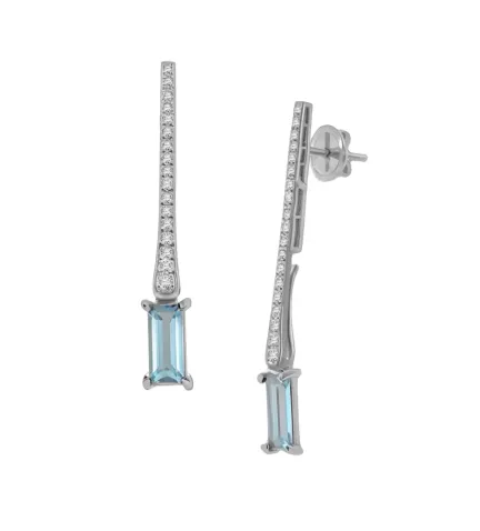 pendientes de oro blanco Perelli BRISA BLUE