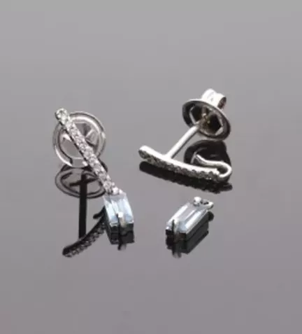 pendientes marca Perelli Brisa Azul foto fisica sin retocar