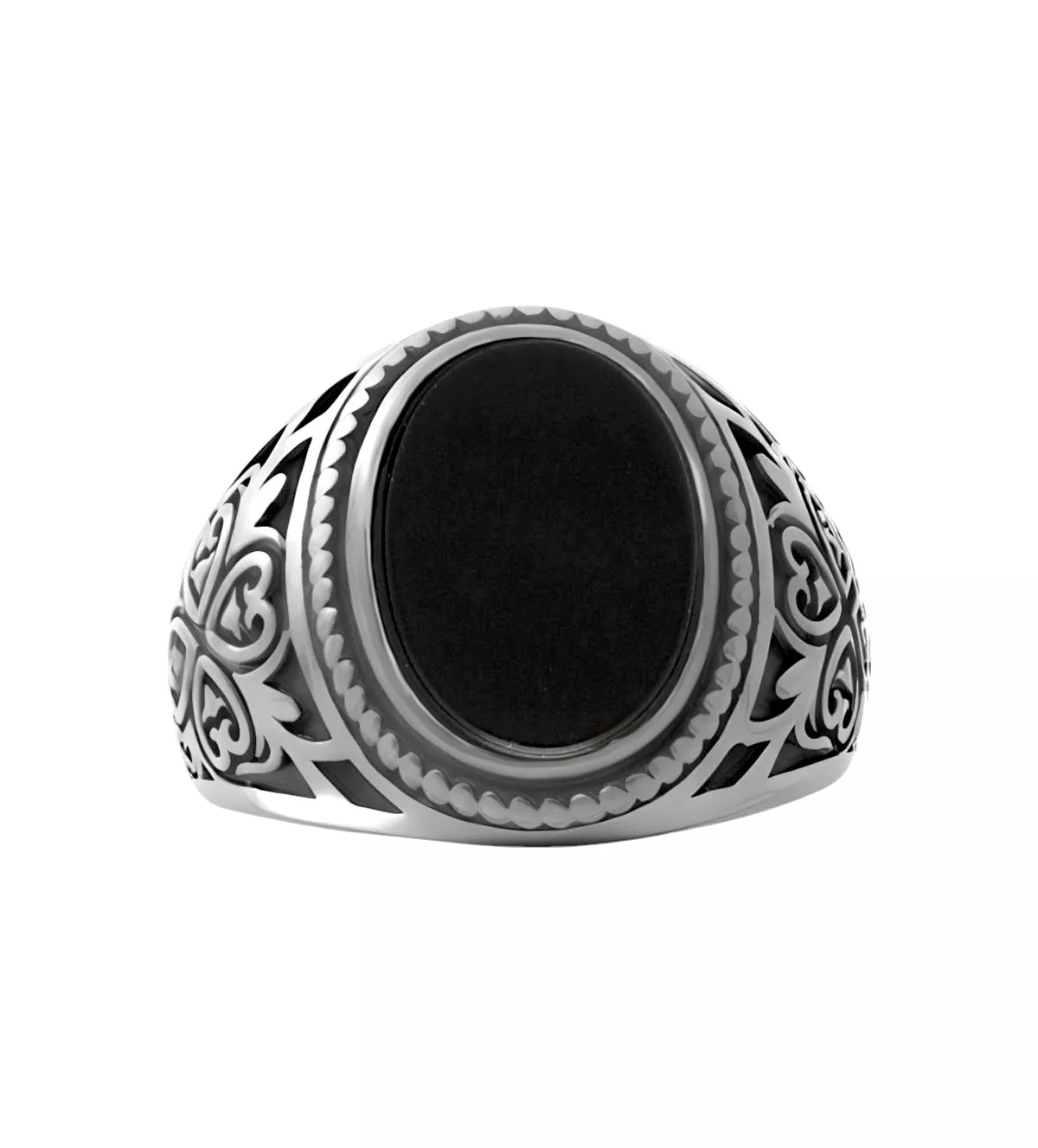 Sello de plata para hombre "Guardian" sello de plata y onix Guardian joya para hombre