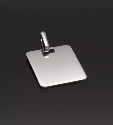 chapa xde identidad de plata rectangulo foto fisica fondo negro