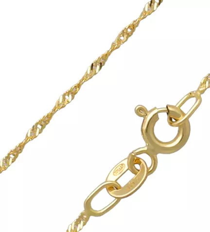 cadena de oro tipo singapur oro 9 ktes vista detalle