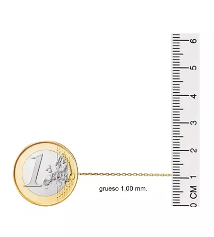 cadena de oro 18k forzada vista peto medidas