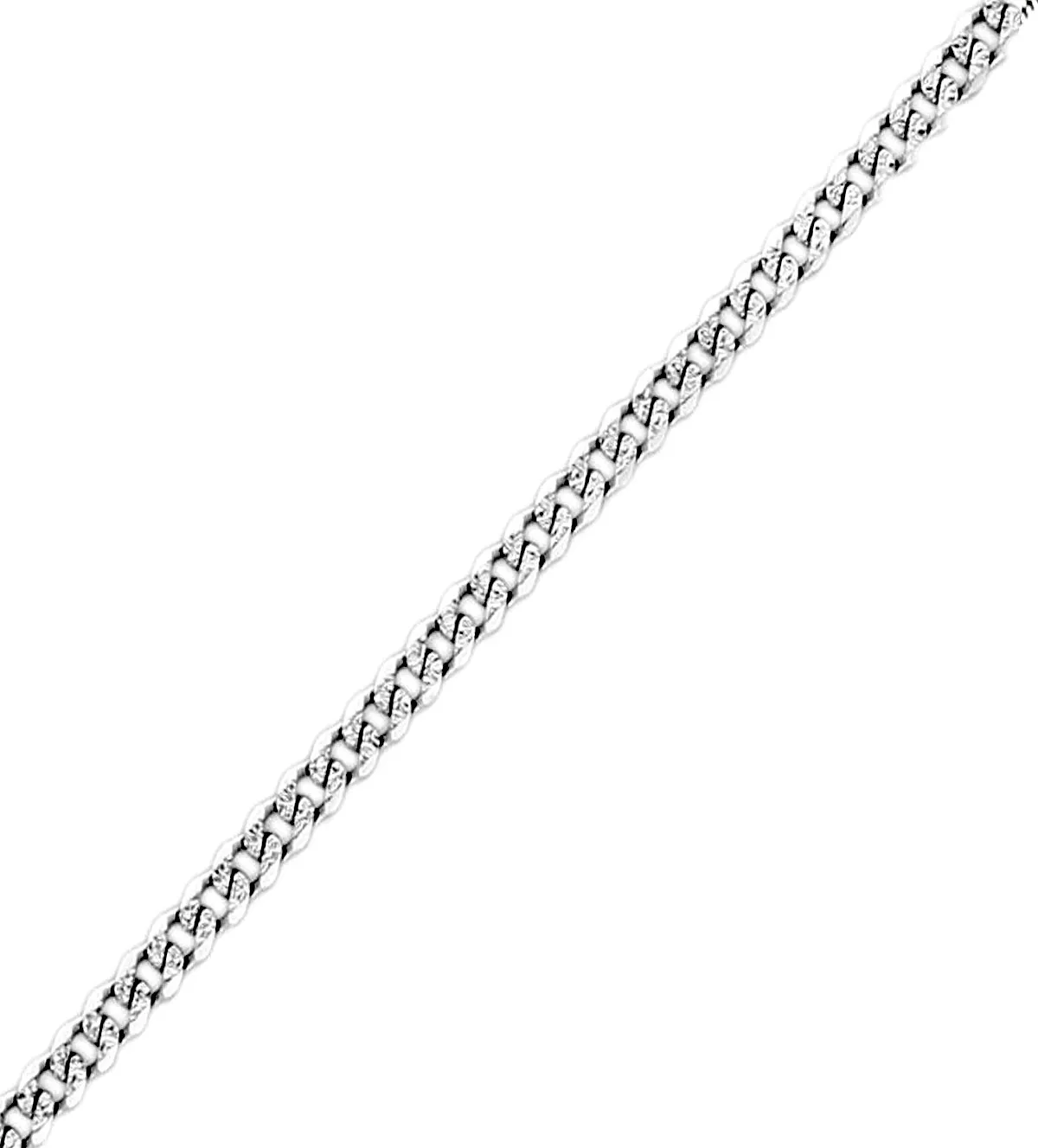 cadena de oro blanco eslabones barbados