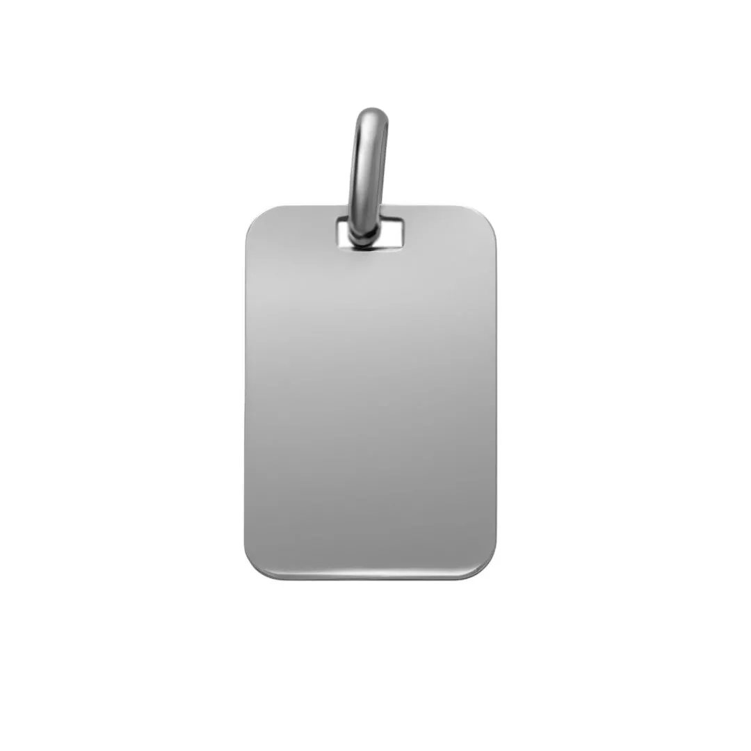 Chapa de identidad de plata 031_119-PLA-P1F chapa de identidad de plata toma frontal