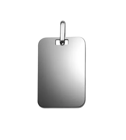 chapa de identidad de plata para grabar