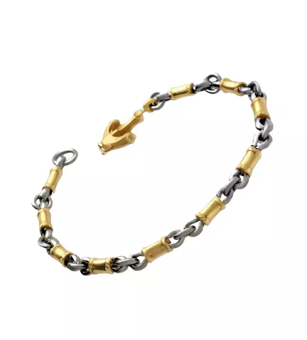 pulsera de oro y acero 142 0223 3