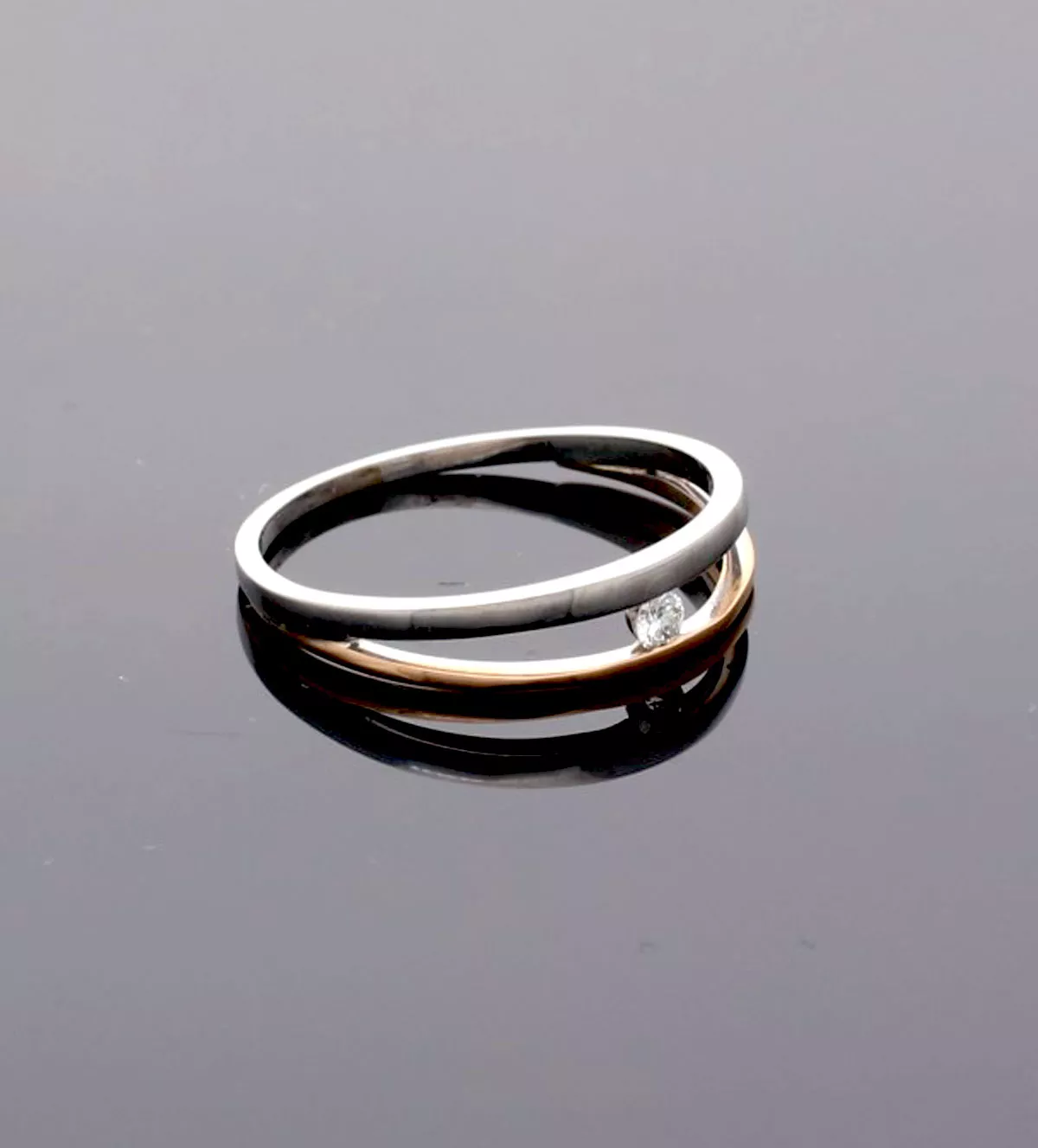 Anillo de compromiso oro bicolor "Armonías" anillo de compromiso oro bicolor ARMONIAS toma sin retoque