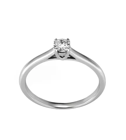 anillo de compromiso oro blanco con diamante