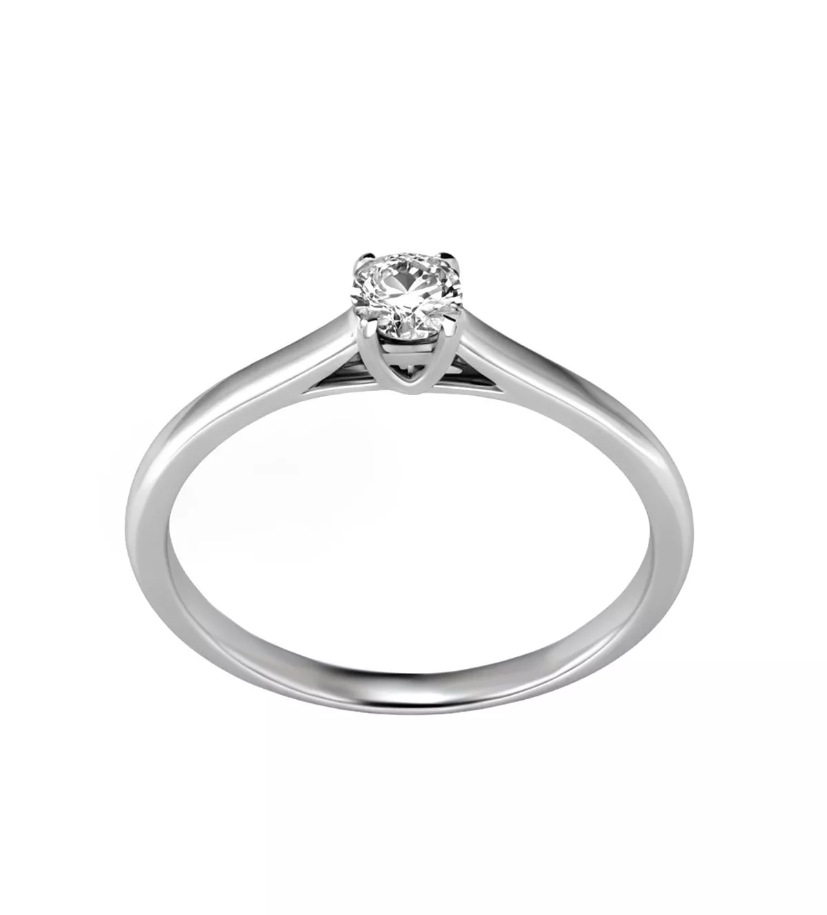 Anillo de compromiso oro blanco "MONICA" anillo de compromiso oro blanco con diamante