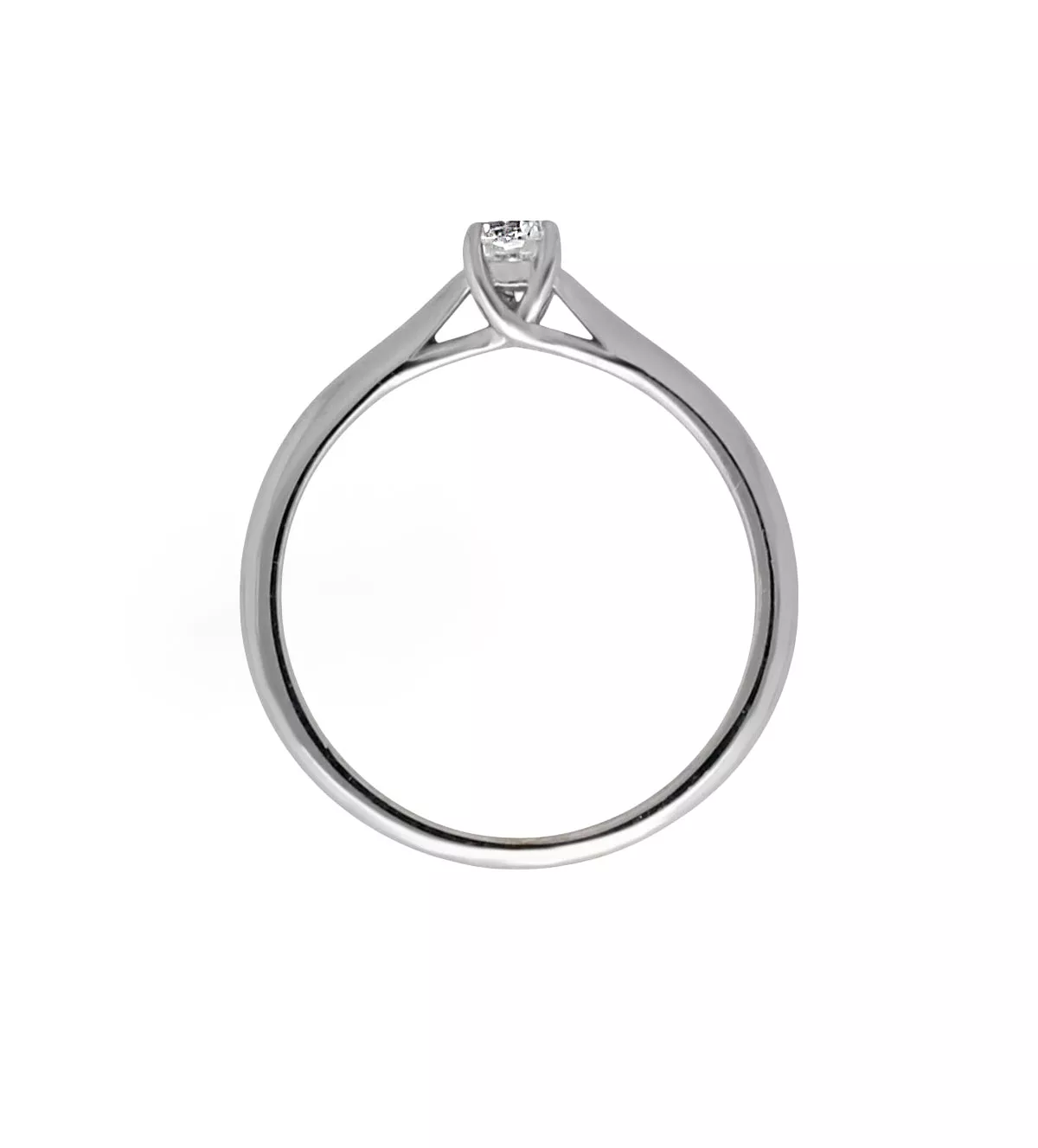 Anillo de compromiso oro blanco "MONICA" anillo de compromiso oro blanco con diamante foto toma cenital