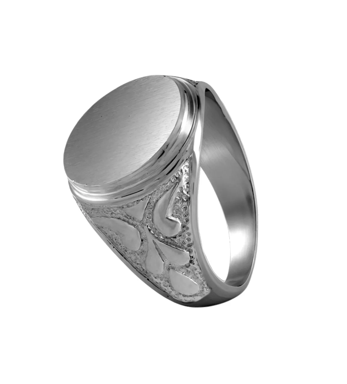 anillo de plata para hombre sello centurion vista lateral