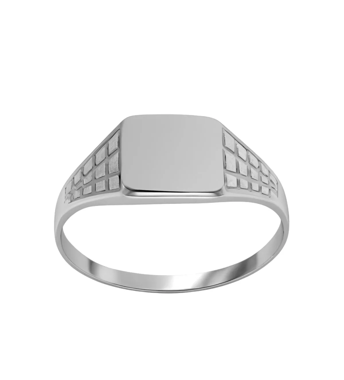 Anillo de plata sello KDT "Nelson" anillo de plata sello KDT vista frontal