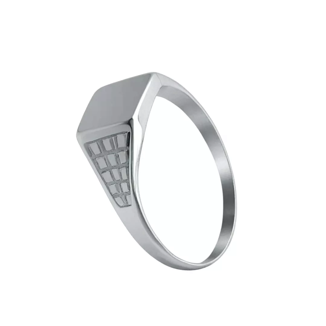 Anillo de plata sello KDT "Nelson" anillo de plata sello KDT vista lateral