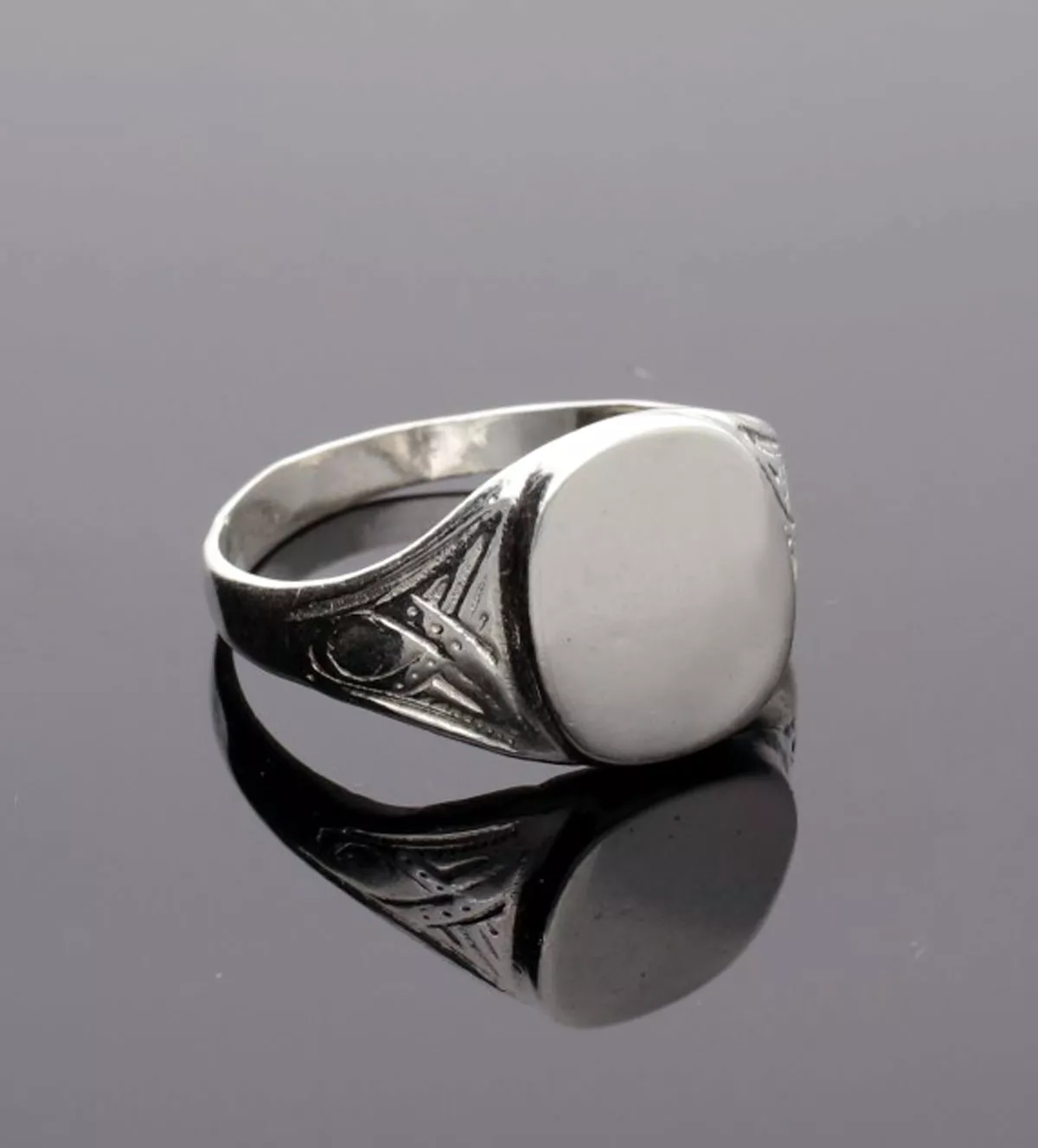 Anillo de plata para hombre "Nexo" anillo de plata para hombre sello para grabar vista sin retoques