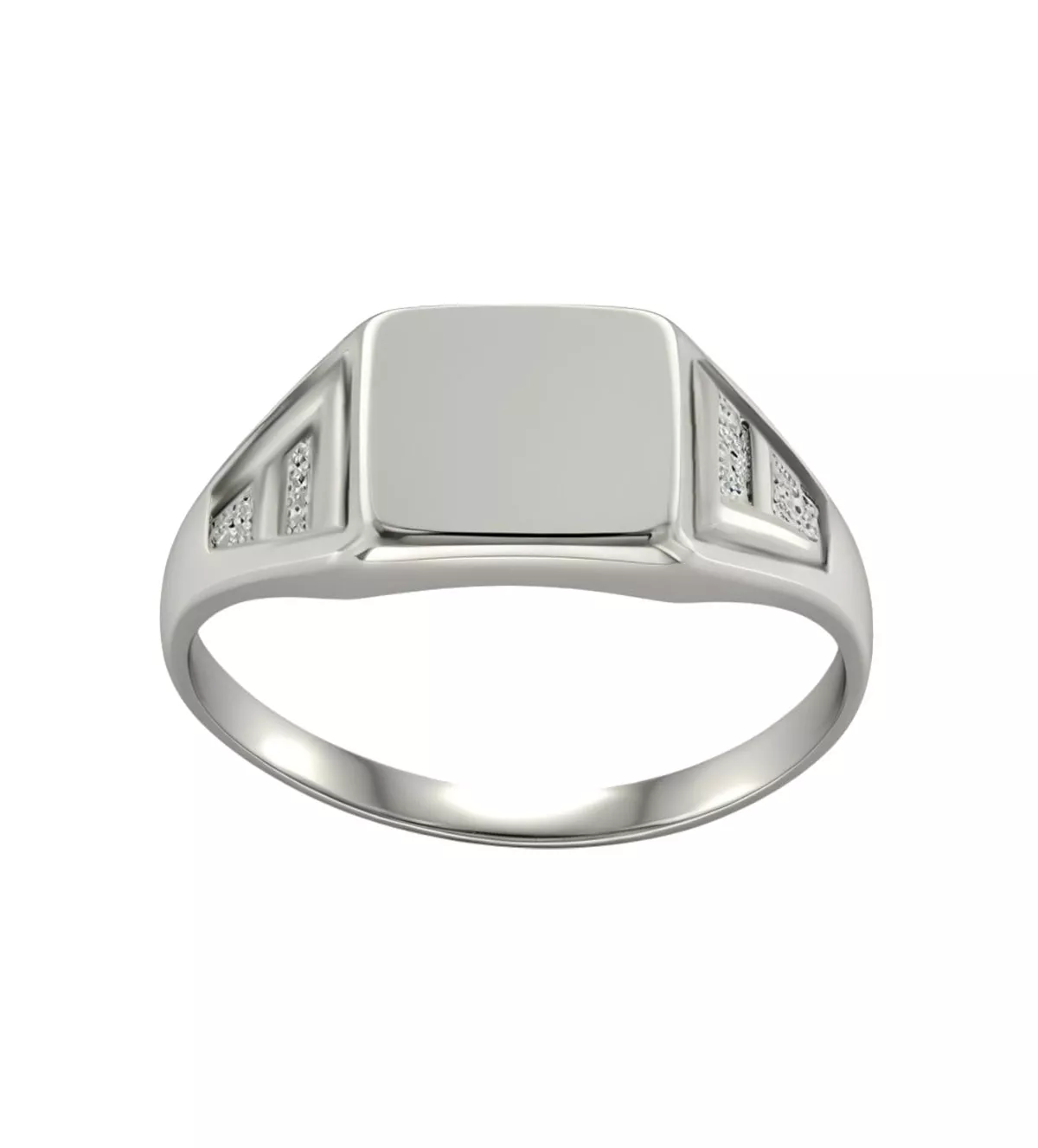 Anillo de plata sello KDT "Noemi" anillo de plata tipo sello para niño o mujer