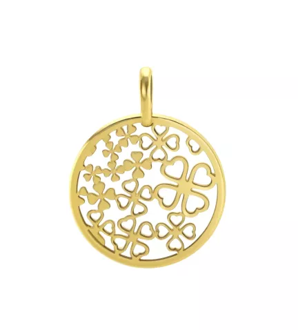 colgante de oro para enamorados vista frontal