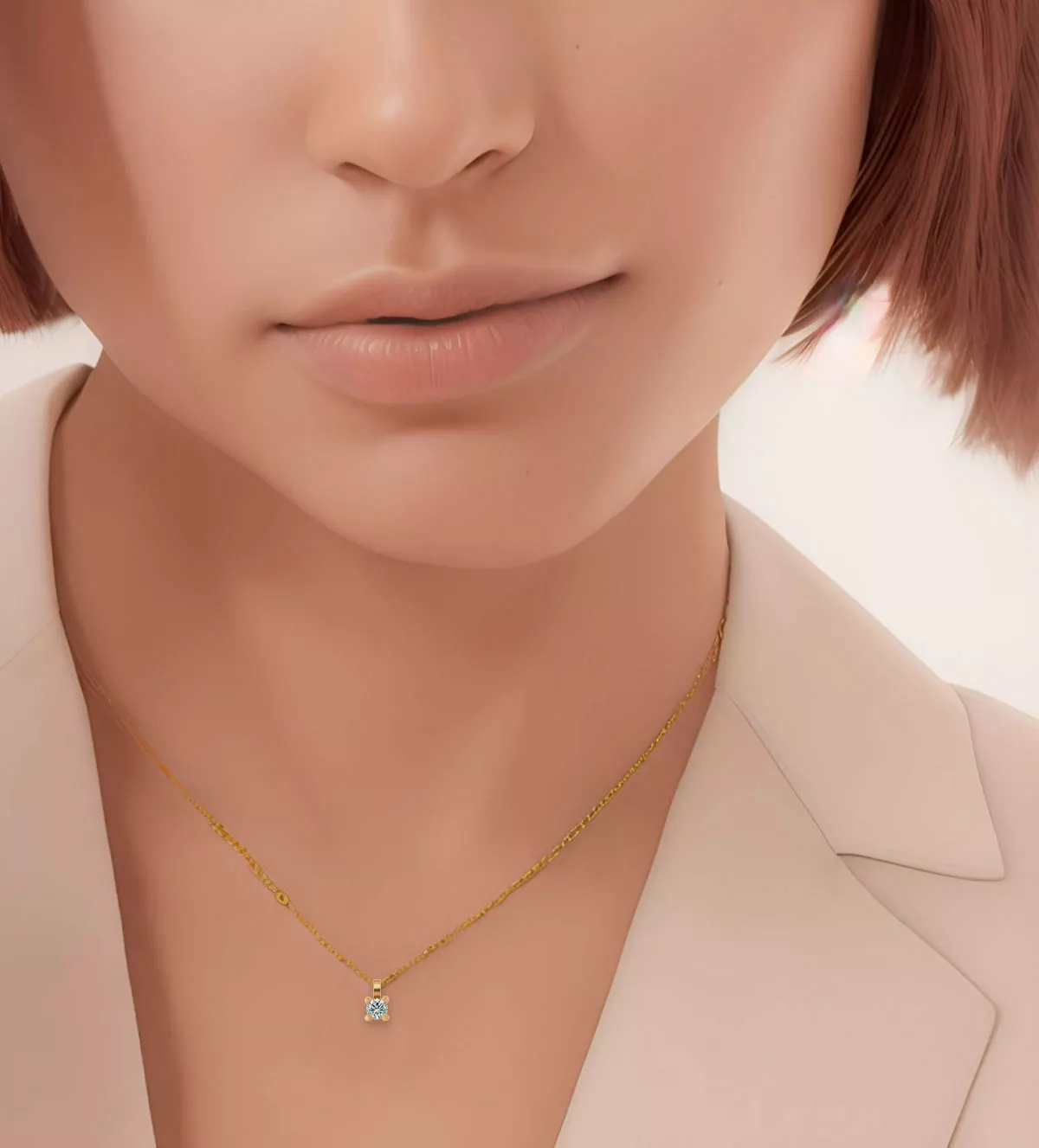 Colgante de oro con diamante "ERA" colgante de oro y brillante ERA4 modelo IA