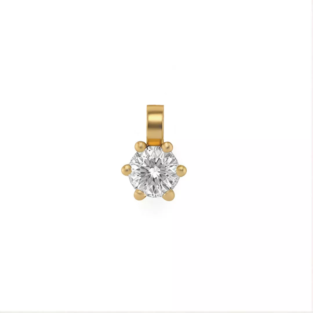 Colgante de oro con diamante "ERA6" colgante de oro 18 ktes con brillante ERA6