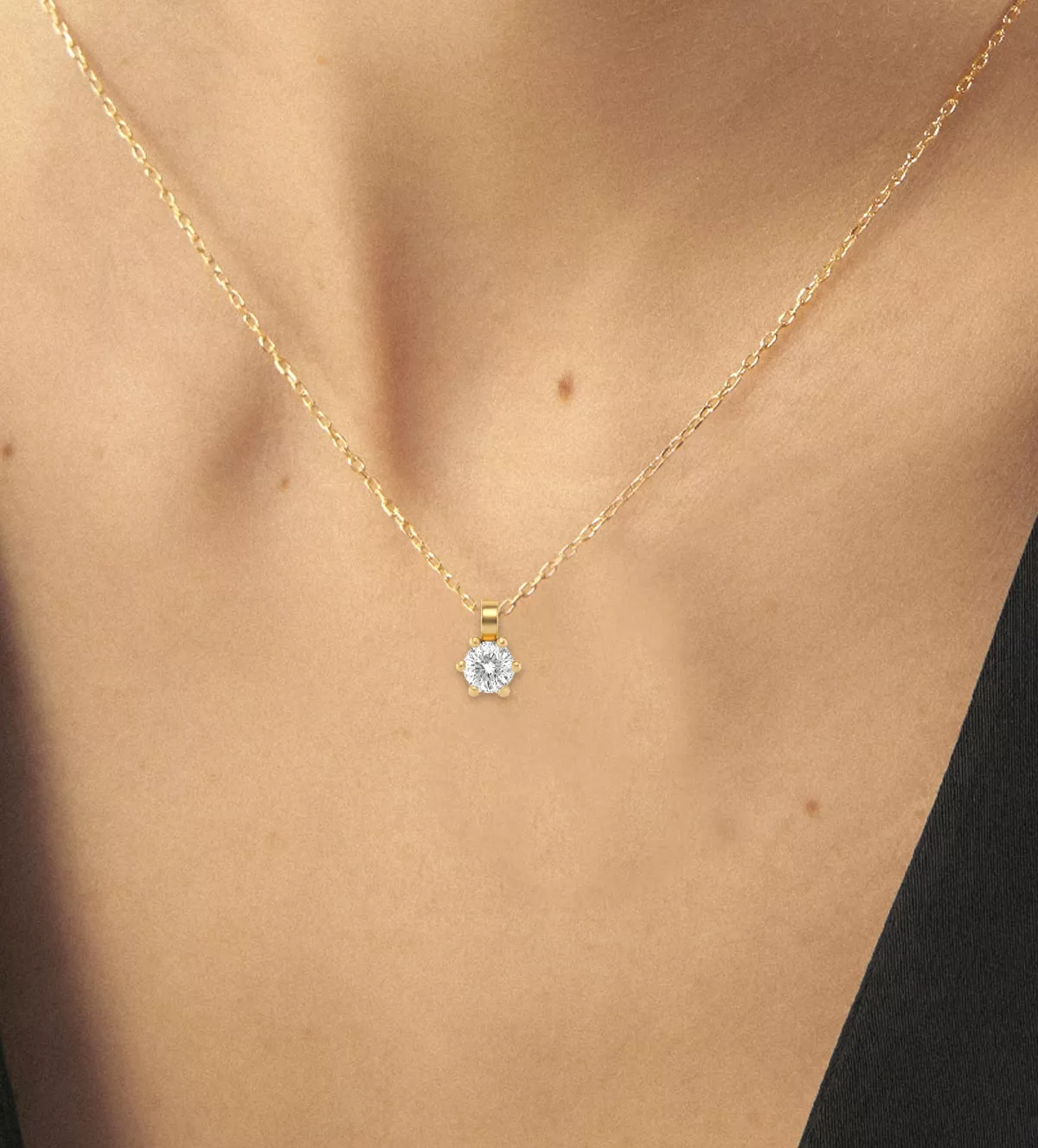 Colgante de oro con diamante "ERA6" colgante de oro 18 ktes con brillante ERA6 modelo